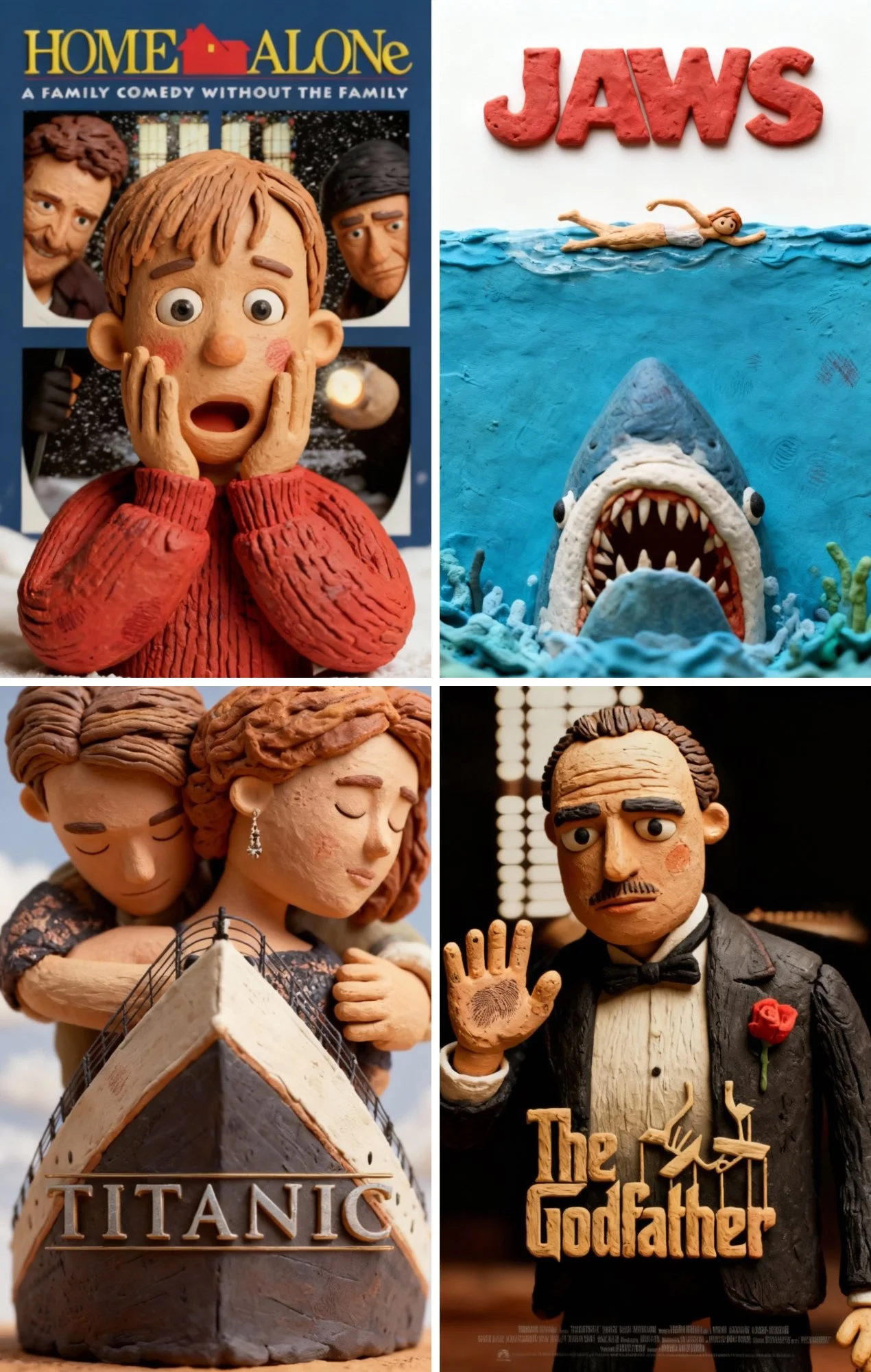 إعادة تصميم ملصق فيلم بأسلوب الصلصال المتحرك
